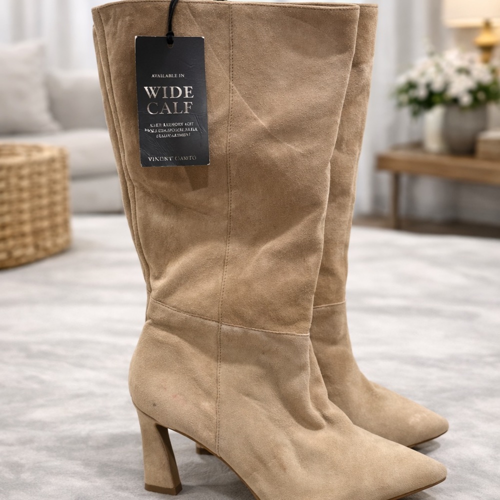Beautiful Vince Camuto Beige Heeled Boots